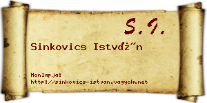 Sinkovics István névjegykártya