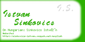 istvan sinkovics business card